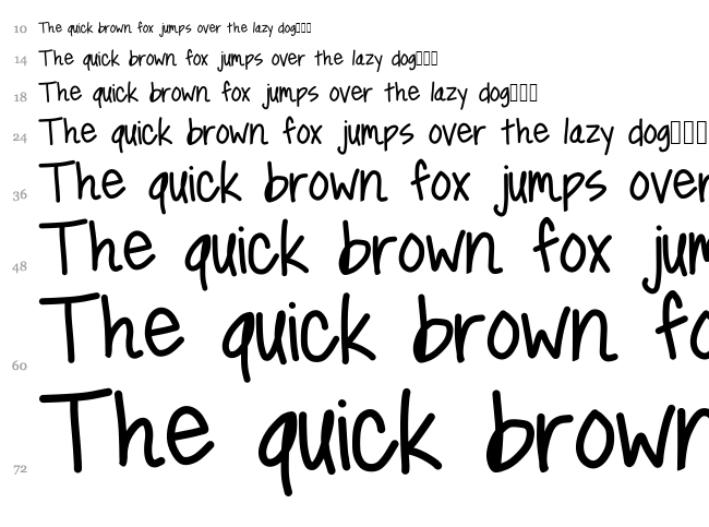 Something Blue font waterfall